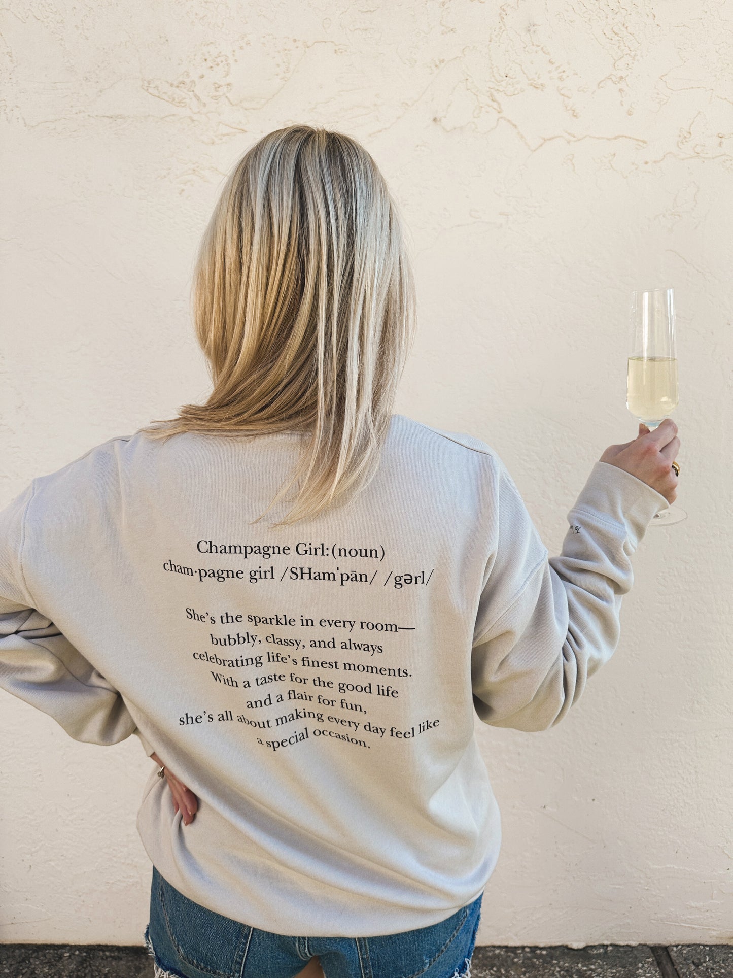 Champagne Girl Crewneck