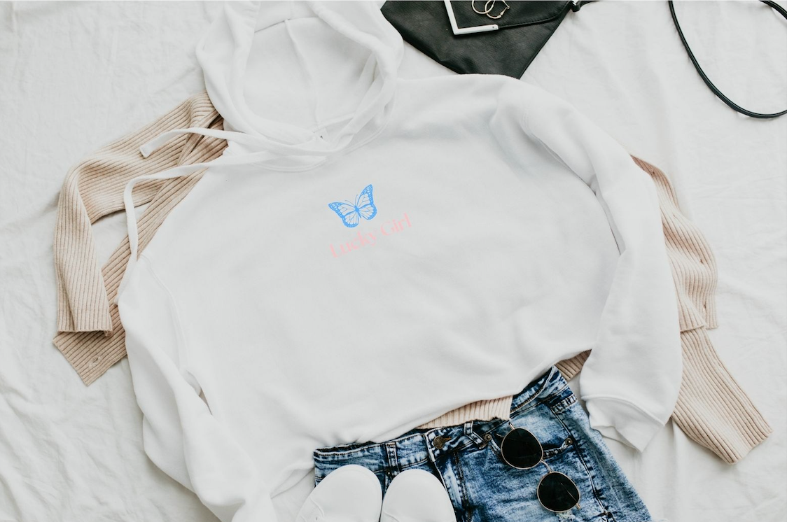 Lucky Girl - Paige Crop Hoodie